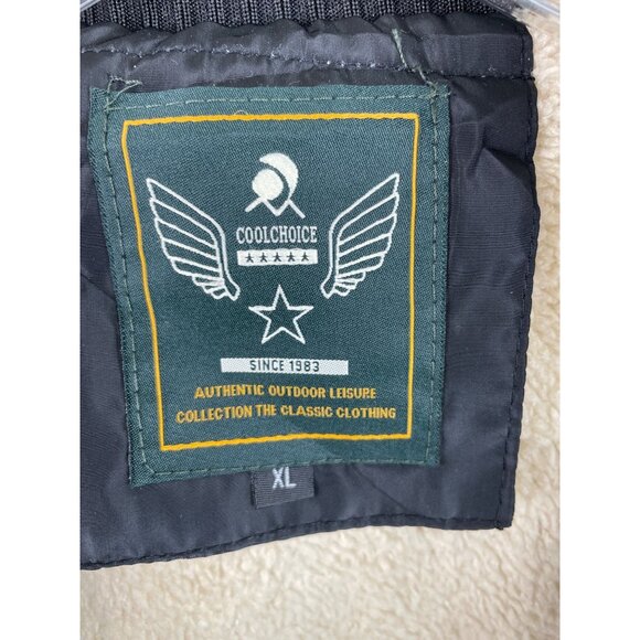 Cool Choice Puffer Vest Mens Size XL Black Sherpa Lined Classic Full Zipper - Picture 5 of 11